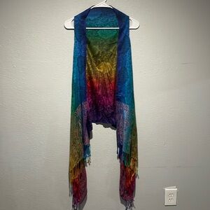 Jaipur Boho Midi Fringe Vest Women’s